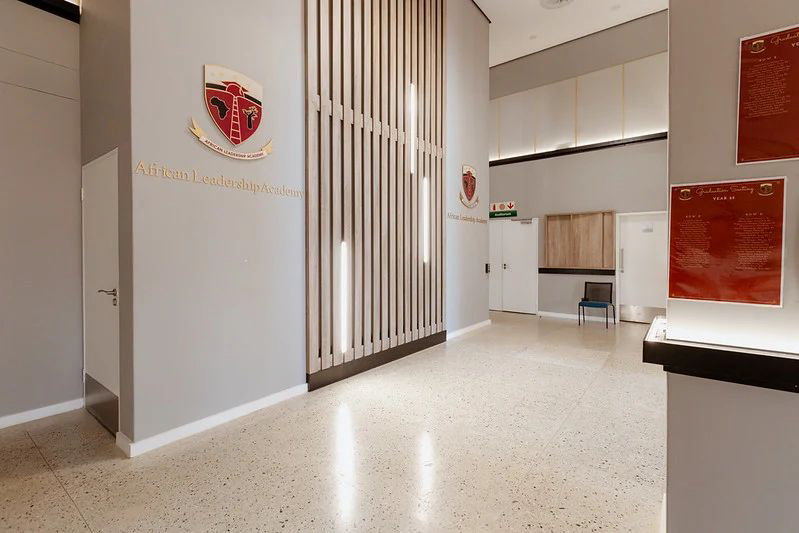 Auditorium entrance lobby at African Leadership Academy